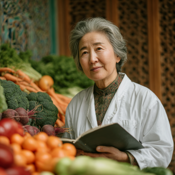 Baxtli keksa juftlik sog'lom ovqat bilan